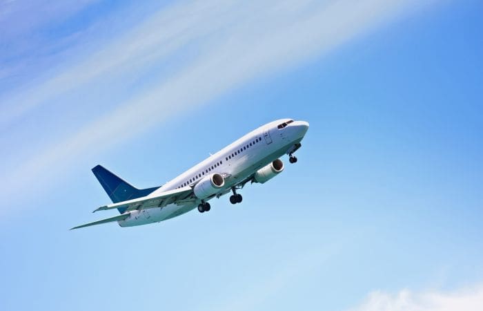 Airplane in flight